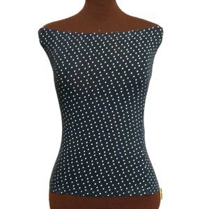 Women's vixen polka dott tube top black and white, Size 4-6.